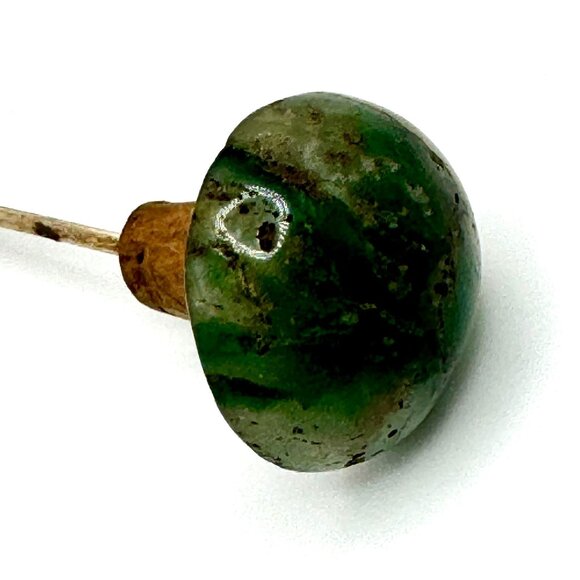 Antique Snuff Bottle Hand-Painted Ceramic With Jade Stopper & Floral Bird Design - Picture 8 of 13